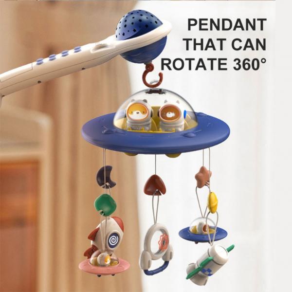 Μουσικό Κρεβατιού Με Προβολέα Spaceship Bebe Stars 860-120