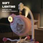 Μουσικό Κρεβατιού Με Φως Cartoon Bear Pink Bebe Stars 860-140