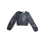 Σετ μπλούζα παντελόνα για κορίτσι ανθρακί παγιέτα Minimo MK36048-00636