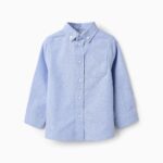 Βρεφικό πουκάμισο μακρυμάνικο αγόρι γαλάζιο ZIPPY ZBBAP0302_24047_1