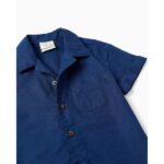 Bρεφικό καλοκαιρινό σετ λινό πουκάμισο αγόρι μπλε Zippy ZBBAP0602_26009