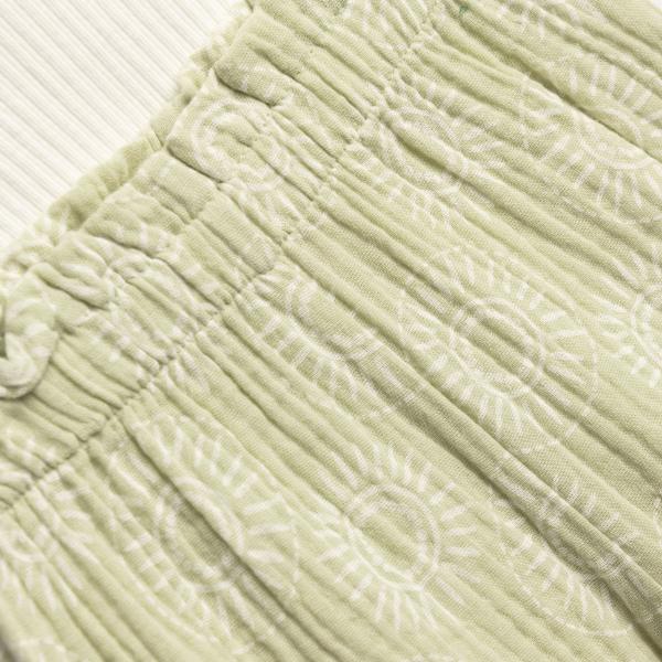 Βρεφικό σετ παντελόνα κορίτσι λευκό-λαδί FUNKY 126-060106-1