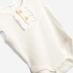 Βρεφικό σετ παντελόνα κορίτσι λευκό-λαδί FUNKY 126-060106-1