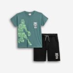 Παιδικό σετ μακό καλοκαιρινό αγόρι πράσινο-μαύρο FUNKY 126-101116-1