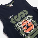 Παιδικό σετ μακό καλοκαιρινό αγόρι μπλε-χακί FUNKY 126-101402-1 - Image 2