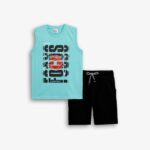 Παιδικό σετ μακό καλοκαιρινό αγόρι τιρκουάζ-μαύρο FUNKY 126-101402-2