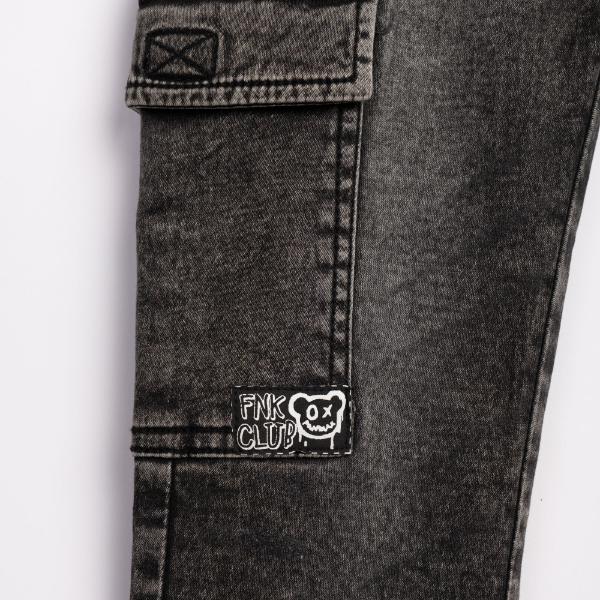 Παιδικό παντελόνι τζιν cargo αγόρι μαύρο FUNKY 126-112100-1