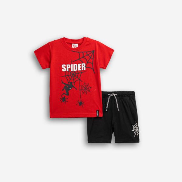Παιδικό σετ μακό καλοκαιρινό Spiderman αγόρι κόκκινο-μαύρο FUNKY 126-301108-1