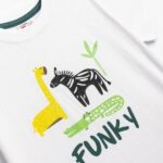 Παιδικό σετ μακό μπλούζα-σορτς φούτερ αγόρι λευκό-πράσινο FUNKY 126-301201-1 - Image 2