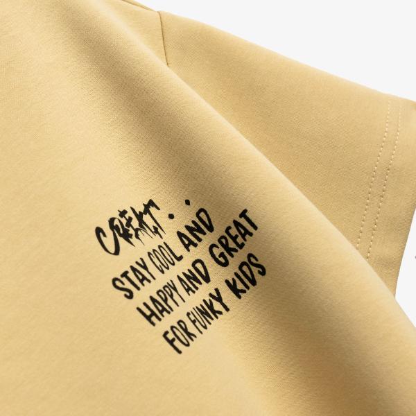 Παιδικό καλοκαιρινό σετ βερμούδα αγόρι κρεμ Funky 126-301306-1