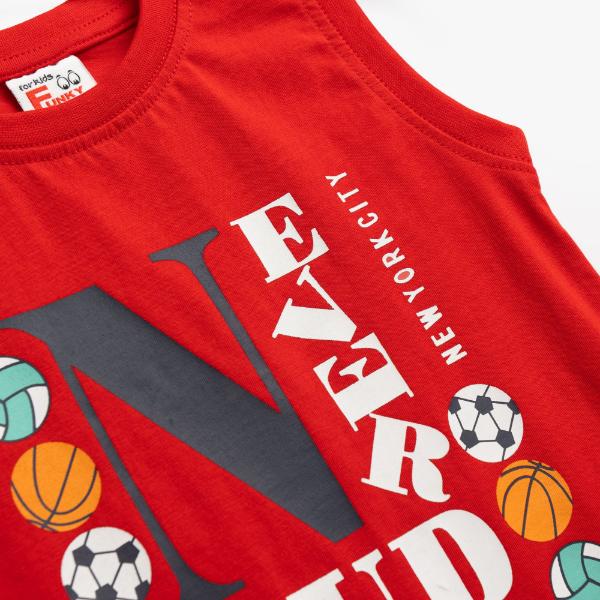 Παιδικό σετ μακό καλοκαιρινό αγόρι κόκκινο-μπλε FUNKY 126-301401-1