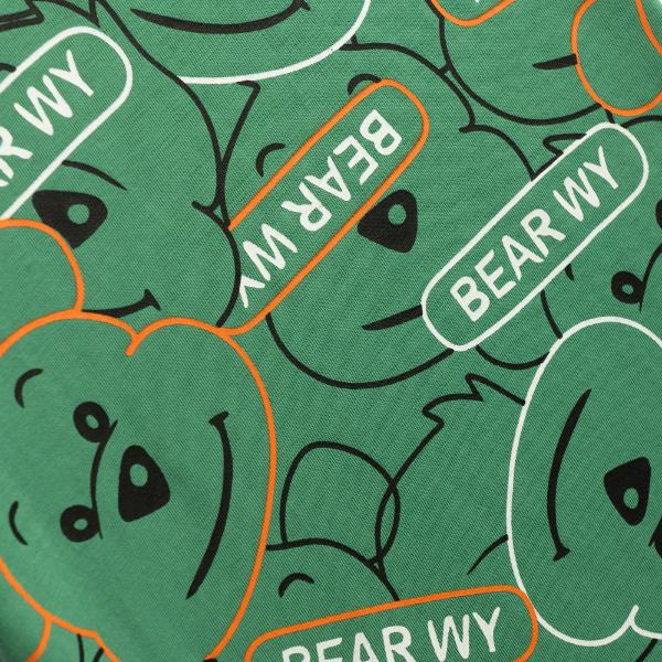 Παιδικό σετ μακό μπλούζα-βερμούδα τζιν πράσινο-μαύρο FUNKY 126-302101-2