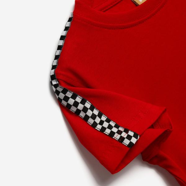 Παιδική μπλούζα μακό κοντομάνικη αγόρι κόκκινη FUNKY 126-305131-1