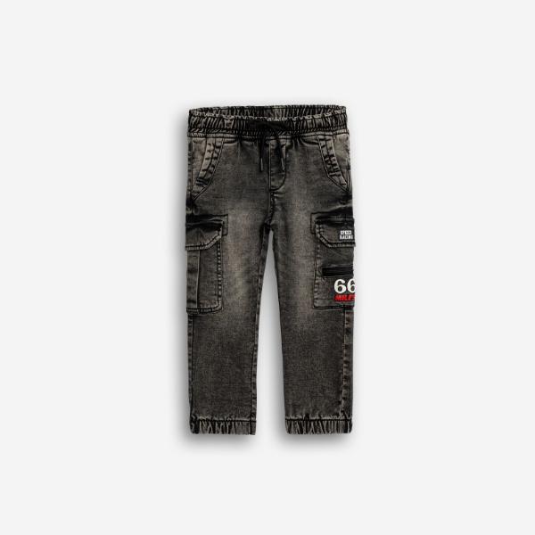 Παιδικό παντελόνι τζιν cargo αγόρι μαύρο FUNKY 126-312101-1
