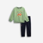 Παιδικό σετ φόρμες αχνούδιαστες αγόρι πράσινο-μπλε Funky 126-317103-2