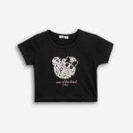 Παιδική μακό μπλούζα κοντομάνικη κορίτσι μαύρη FUNKY 126-505151-2