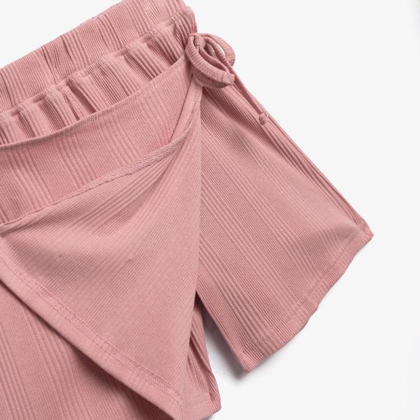 Παιδικό σετ σορτς-φούστα κορίτσι λευκό-ροζ FUNKY 126-524131-2