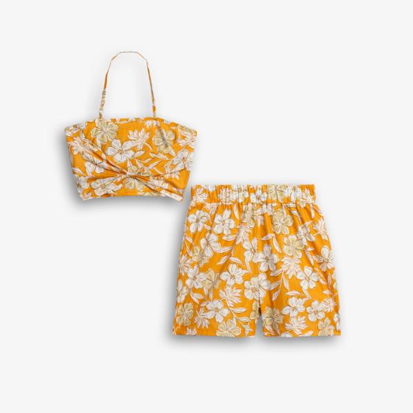 Παιδικό καλοκαιρινό σετ σορτς κορίτσι εμπριμέ FUNKY 126-525123-1