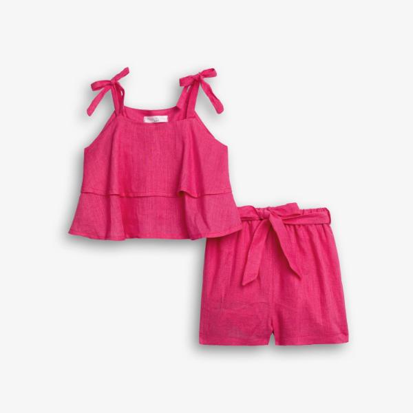 Παιδικό καλοκαιρινό σετ σορτς κορίτσι φούξια FUNKY 126-525136-1