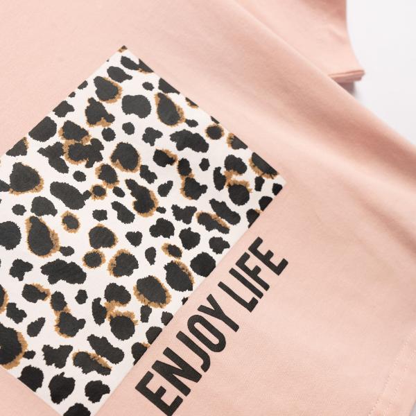 Παιδικό καλοκαιρινό σετ κορίτσι μαύρο τζιν-ροζ FUNKY 126-526104-1