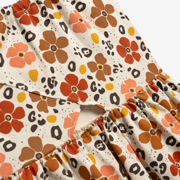 Παιδικό καλοκαιρινό φόρεμα μακό φλοράλ εκρού FUNKY 126-528102-1