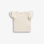 Παιδική μπλούζα ριπ κοντομάνικη κορίτσι εκρού FUNKY 126-705142-1