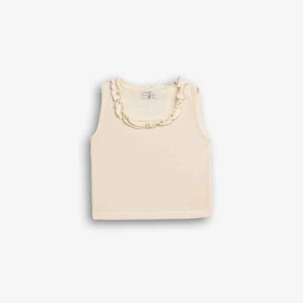 Παιδική μπλούζα ριπ αμάνικη κορίτσι εκρού FUNKY 126-705143-1