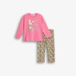 Παιδικό σετ μπλούζα-κολάν κορίτσι ροζ-animal print Funky 126-721100-1