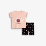 Παιδικό καλοκαιρινό σετ μακό κορίτσι ροζ-μαύρο FUNKY 126-727101-1