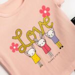 Παιδικό καλοκαιρινό σετ μακό κορίτσι ροζ-ανθρακί FUNKY 126-727106-1