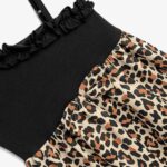 Παιδικό φόρεμα αμάνικο μακό μαύρο-μπεζ λεοπάρ FUNKY 126-728102-1