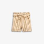 Παιδικό σορτς λινό κορίτσι μπεζ ριγέ FUNKY 126-732109-1