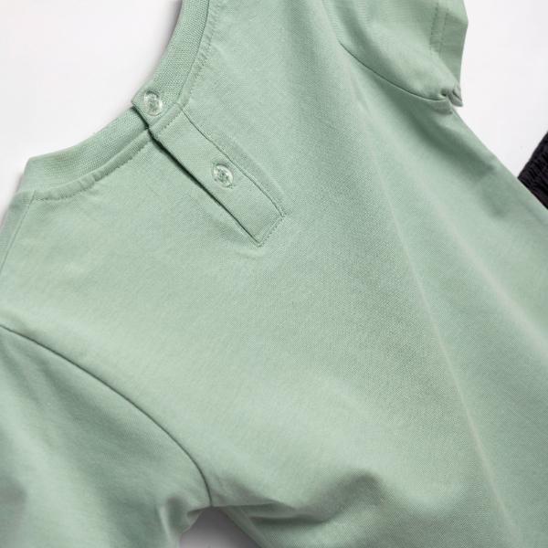 Βρεφικό σετ καλοκαιρινό μακό αγόρι φιστικί-ανθρακί FUNKY 126-801123-1