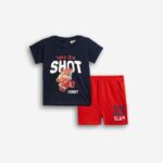 Βρεφικό σετ καλοκαιρινό μακό αγόρι μπλε-κόκκινο FUNKY 126-801205-1