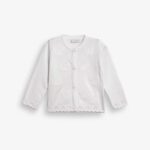 Βρεφική ζακέτα πλεκτή κορίτσι λευκή FUNKY 126-910101-2