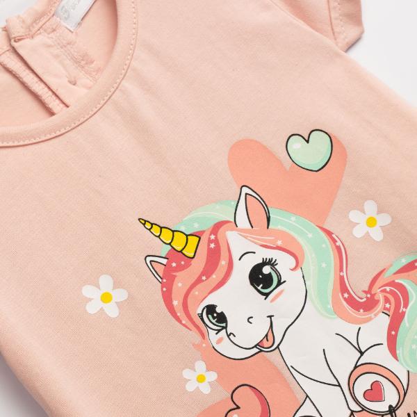 Βρεφικό σετ μακό κολάν κάπρι κορίτσι ροζ-φιστικί FUNKY 126-919110-1