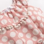 Βρεφικό σετ καλοκαιρινό λινό σορτς κορίτσι ροζ πουά FUNKY 126-925106-1