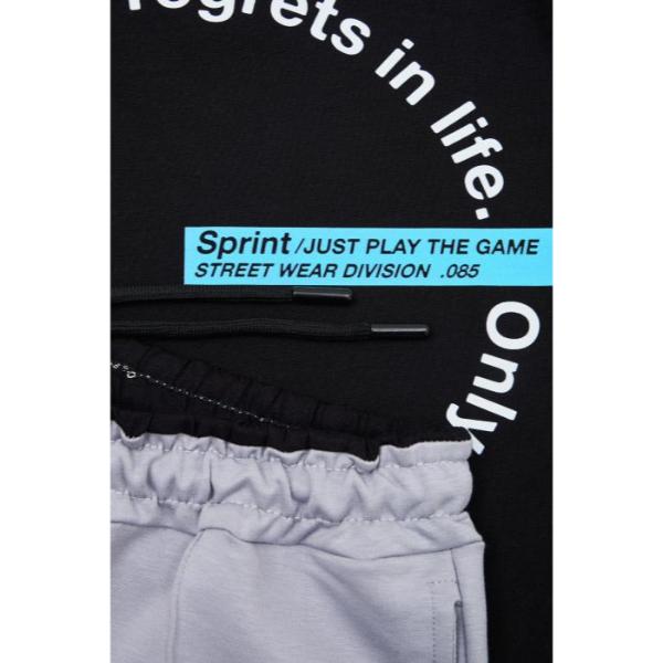 Παιδικό σετ καλοκαιρινό βερμούδα αγόρι μαύρο-γκρι Sprint 261-3004-200