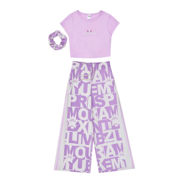 Παιδικό καλοκαιρινό σετ παντελόνα κορίτσι λιλά SPRINT 261-4029-812