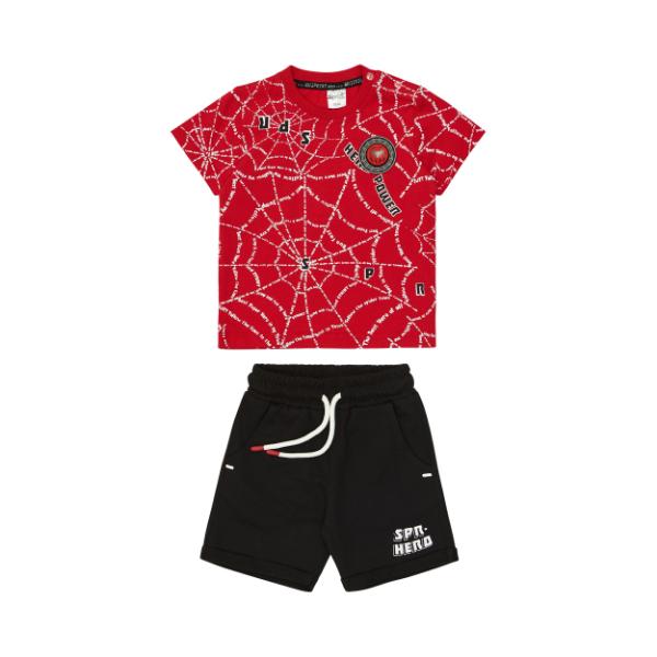 Παιδικό σετ μακό καλοκαιρινό αγόρι κόκκινο-μαύρο Spiderman Sprint 261-1000-400