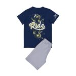 Παιδικό σετ καλοκαιρινό βερμούδα αγόρι μπλε-γκρι Sprint 261-3033-305 - Image 2