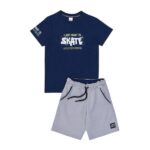 Παιδικό σετ καλοκαιρινό βερμούδα αγόρι μπλε-γκρι Sprint 261-3033-305