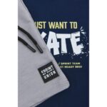 Παιδικό σετ καλοκαιρινό βερμούδα αγόρι μπλε-γκρι Sprint 261-3033-305