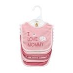 Σαλιάρες σετ 6τμχ. με velcro Elephant Pink Dimcol 31300702004