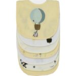 Σαλιάρες σετ 7τμχ. με velcro και αδιάβροχη επένδυση Baloon Yellow Dimcol 31300702008