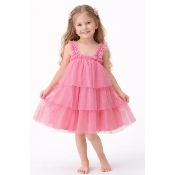 Παιδικό καλοκαιρινό φόρεμα ροζ Mamma Natura 6633