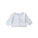 Βρεφική ζακέτα πλεκτή κορίτσι λευκή Mamma Natura 6858