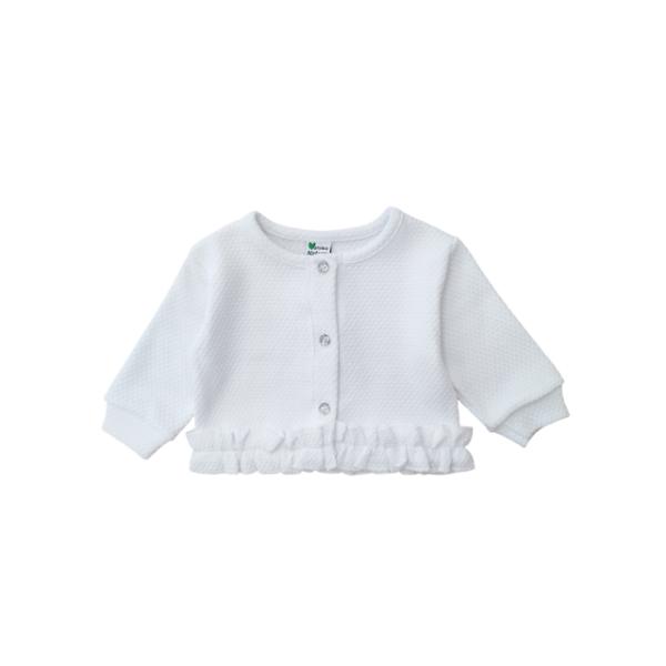 Βρεφική ζακέτα πλεκτή κορίτσι λευκή Mamma Natura 6858