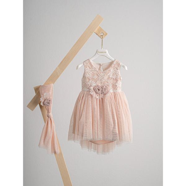 Piccolino Βαπτιστικό Φόρεμα για Κορίτσι DR25S162.PEACH Ursulla Peach