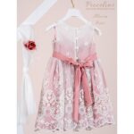 Piccolino Βαπτιστικό Φόρεμα για Κορίτσι DR26S183.ROSE Alessia Rose - Image 3